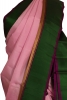 Contrast Classic Pink Kanjeevaram Silk Saree